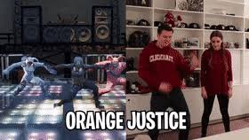 Orange justice is the name of one of the emotes in fortnite battle royale. Best Fortnite Orange Justice In Real Life Gifs Gfycat