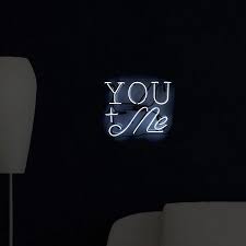 You And Me Neon Sign Room Oliver Gal Neon Signs Neon Words Neon Art