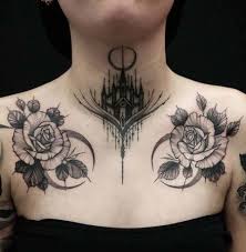 28 Trendy Tattoo Mandala Chest Roses Chest Tattoos For Women Chest Piece Tattoos Rose Chest Tattoo