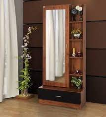 This wooden dressing table designs with mirror that has bottom storage in the form of drawers as well as cabinets. Product Decor Home Living Room Furniture Design Living Room Bedroom Furniture Design