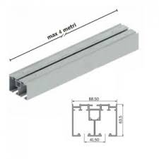 Il kit comprende set di carrelli superiori (2 anta interna + anta esterna) pattini inferiori (2. Binario Doppio Per Ante Scorrevoli Alluminio Kit Componenti Binario 2 Vie Lunghezza 4000 Mm Fissaggio A Soffitto Per 2 Ante Sospese Tuttoferramenta