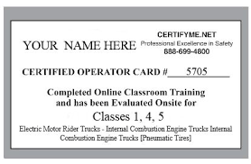 Get Your Osha Forklift Certification Card With Certifyme Net