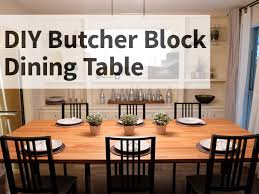 Butcher block kitchen table sets, knives knife block thick with slide out of beautiful kitchen table with butcherblock. Diy Butcher Block Dining Table Evan Katelyn Home Diy Tutorials