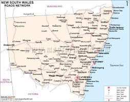 Just a few hours from town, travellers can discover the spectacle of the beautiful blue mountains, which take on a blue tinge when seen from a distance, due to ultraviolet radiation. New South Wales Road Map Nsw Road Map Maps Of World