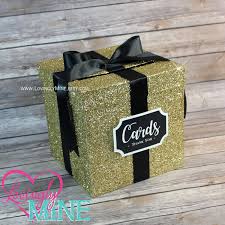 Black And Gold Card Box Card Box Glitter Gold Black Gift Money Box For Any Event Baby Shower Wedding Bridal Shower Birth Card Box Wedding Party Card Box Card Box Wedding Diy