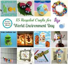 15 Recycled Crafts For World Environment Day Environment Day World Environment Day Crafts