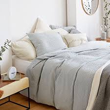 Shop for nicole miller comforter set at bed bath & beyond. Nicole Miller Home 3pc King Cal King Squares Seersucker 3pc Duvet Cover Set Modern Grey Gray Ruched Textured Duvet Cover Buy Online In Guam At Guam Desertcart Com Productid 25951806