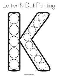 Letter K Dot Painting Coloring Page Twisty Noodle Letter N Preschool Letters Letter N Crafts