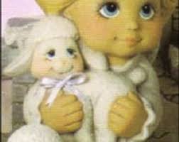 Ceramic Bisque 7" Sweet Tot Girl With Lamb.- Ready to Paint