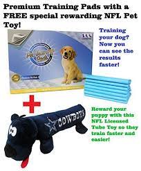 Premium Wee Wee Pads With Free Training Dog Reward Nfl Pet Tube Toy Best Dog Training Pads Bundle With Licensed Dog Toy Dallas Pets Dog Training Pads Pet Pads