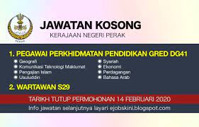 Alamat emel ini dilindungi dari spambot. Jawatan Kosong Kerajaan Negeri Perak Februari 2020
