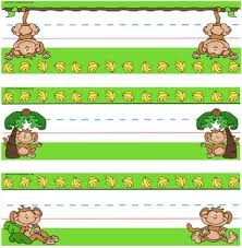 Jungle Monkey Themed Nameplate Deskplate Nametag Safari Theme Classroom Jungle Theme Classroom Classroom Themes