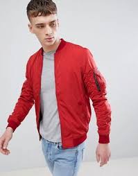 Pull Bear Ma1 Bomber In Red Mx Jacket Fashion Clothes