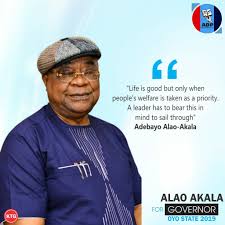 Christopher alao akala, a former governor of oyo state in southwest nigeria, has died, . Otunba Christopher Adebayo Alao Akala 2019 Youth Group Declares For Alao Akala The Former Governor Of Oyo State And Governorship Candidate Of The Action Democratic Party Adp Otunba Christopher Alao Akala On Monday Met