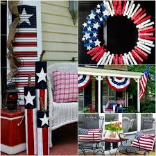 Aside from a few paper goods from the dollar store, i pulled all these fourth of july party ideas and decorations together using items i already owned, most of them. 4th Of July Front Porch Ideas Patriotic Front Porch Ideas For The 4th