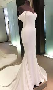 Off Shoulder Backless Prom Gown White Cheap Prom Dress Mermaid Long Prom Dress Spandex Evening Gowns White Prom Dress Mermaid Simple Prom Dress Mermaid Dresses