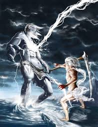 Zeus Greek God Vs Titan Cronus Art Picture By Juan San Greek Mythology Gods Greek And Roman Mythology Mythology