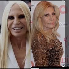 Donatella Versace (69-year-old) She looks stunning 🫶 her face looked  younger ,natural and fresh loving her hair colour with dark roots.she has  never admitted to having plastic surgery, what do you think? #