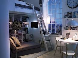 Chaise With Bookcase Under A Loft Bed Ikea Small Bedroom Small Rooms Home
