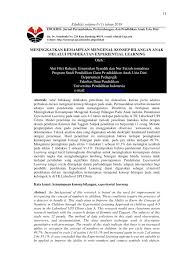 Pada setiap siklus dilakukan melalui tahapan perencanaan, pelaksanaan, observasi, dan refleksi. Pdf Meningkatkan Kemampuan Mengenal Konsep Bilangan Anak Melalui Pendekatan Experiential Learning