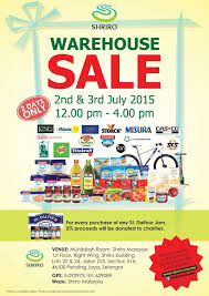Shriro Warehouse Sale For Food Beverages Bicycles Clearance In Malaysia Warehouse Sales Warehouse Donate To Charity