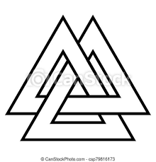 Valknut Symbol Triangle Logo Viking Age Symbol Celtic Knot Icon Vector From Triangle Tattoo Valknut Symbol Triangle Logo Canstock