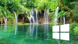 2521 nature wallpapers (4k) 3840x2160 resolution. Free Download Windows 10 On A Waterfall Simple White Logo Wallpaper Computer 1366x768 For Your Desktop Mobile Tablet Explore 49 Windows 10 River Wallpaper Windows 10 Wallpaper Free Download