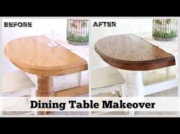 Simple wood pallet dining table set: Dining Table Makeover How To Refinish A Table Youtube Dining Table Makeover Table Makeover Refinish Dining Tables