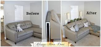 It's great next to a big armchair, but it works well floating in front of a sofa too. No Room For A Coffee Table Try This Brilliant Hack Diy Sofa Table Behind Sofa Table Home Living Room