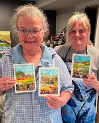 Thank you Nancy Walt of @spiralcraftsstudio for teaching a Mjxed Medja  workshop using collage techniques to create Tuscan inspired landscapes! I  felt like I was back visiting Tuscany! I appreciate being able