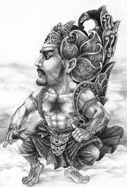 Gatotkaca Otot Besi Urat Kawat Cartoon Artwork Myanmar Art Culture Art
