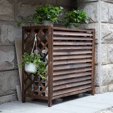 Many households install outdoor air conditioning units to combat the heat that summer entails. Outdoor Flower Stand Anticorrosive Wood Decoration Outdoor Air Conditioner Outer Hood Solid Wood Balcony Decoration Flower Pot Succulent Storage Shelf