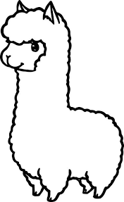 Cartoon Alpaca Coloring Page Alpaca Drawing Coloring Pages Animal Coloring Pages