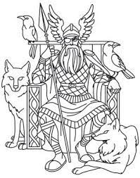 Coloring pages are fun for children of all ages and are a great educational tool that helps children develop fine motor skills, creativity and color recognition! Norse Gods Odin Norse Design Viking Art Celtic Art
