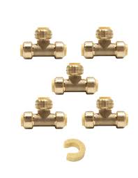 I have about 4' of extra copper and i will buy some elbows tomorrow to practice. Pack Of 5 Efield Hoger 1 2 Inch Tee Push Fit Fitting To Connect Pex Copper Cpvc Pipe With A Disconect Tool Clip No Lead Brass 5 Pieces Amazon Com