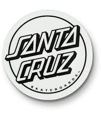Black And White Brand Stickers Santa Cruz Opus Dot Clear Black White Sticker Zumiez In 2020 Brand Stickers Black And White Stickers Black Stickers