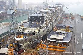 Cnd S Cruiseblogger P O S Britannia Under Construction At Fincantieri Yard In Monfalcone January 2014 Britannia P O Cruises Cruise Ship