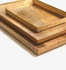 Wooden Serving Tray Rustic Mango Wood Farmhouse Decor 10x15 Inches Wooden Serving Trays Mango Wood Wooden Tray