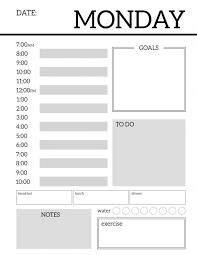 Daily Planner Printable Template Sheets Daily Planner Template Daily Planner Pages Study Planner Printable