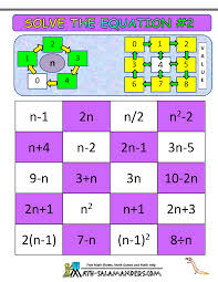 5.03 use and evaluate algebraic expressions, linear equations or inequalities to solve. Algebra Math Games
