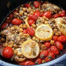 Slow Cooker Mediterranean Chicken Recipe Yummly Recipe Mediterranean Chicken Recipes Slow Cooker Recipes Slow Cooked Meals