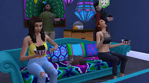 Really don't understand the connection between the movie theme and the bohemian furniture and clothing styles. I Bought The Movie Hangout Stuff Pack On Sale And I Didn T Expect To Enjoy It As Much As I Do Made A Movie Club We Meet Twice A Week To Chill