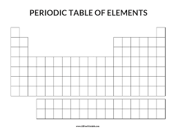 Blank Periodic Table Free Printable Allfreeprintable Com