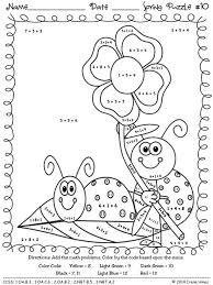 Spring coloring sheets for 1st grade. Color By Number Spring Addition Math Puzzles Sum Spring Showers Addition Math Puzzles Math Coloring Maths Puzzles