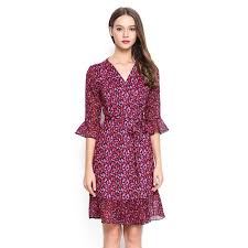 Little Lip Print Chiffon Wrap Dress Print Chiffon Dress Casual Beach Dress Dresses