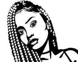 Afro Woman Svg Princess Queen Braid Hair Beautiful African Etsy Afro Women How To Draw Braids African Braids Hairstyles