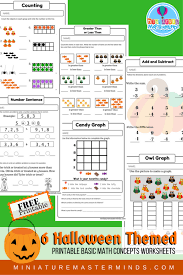 It's normal for children to be a grade below or above the suggested level, depending christmas math worksheets earth day math pages easter religious or secular halloween math worksheets st patrick's day math worksheets thanksgiving math. Halloween Themed Free Printable No Prep Math Counting Concepts Kindergarten First Grade Worksheets Miniature Masterminds