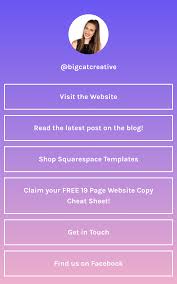In this article, we take a look at what linktree does, how it works, and how to create an alternative that drives traffic straight to your site. Why You Shouldn T Use Linktree How To Create Your Own In Squarespace Big Cat Creative Squarespace Templates