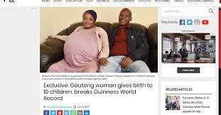 If true, it set a new world record, according to bbc. A South African Woman Gives Birth To 10 Babies What Is The World Record Worldakkam