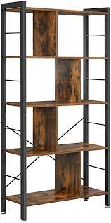 Style industriel découvrez une sélection d'étagères au style industriel, rétro, vintage. Vasagle Bibliotheque Etagere De Rangement A 4 Niveaux Pour Salon Bureau Montage Facile Style Industriel En Panneau D Agglomere Et En Acier Marron Rustique Et Noir Lbc12bx Amazon Fr Cuisine Maison